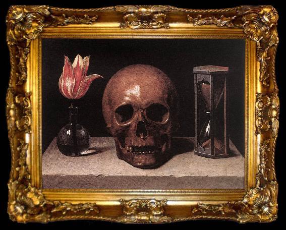 framed  CERUTI, Giacomo Still-Life with a Skull  jg, ta009-2